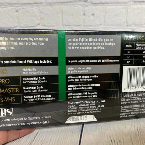 Blank VHS Tapes Fuji Film HQ 120 High Quality Lot of 3 6 Hours Brand New Lot#1 - Picture 3 of 5